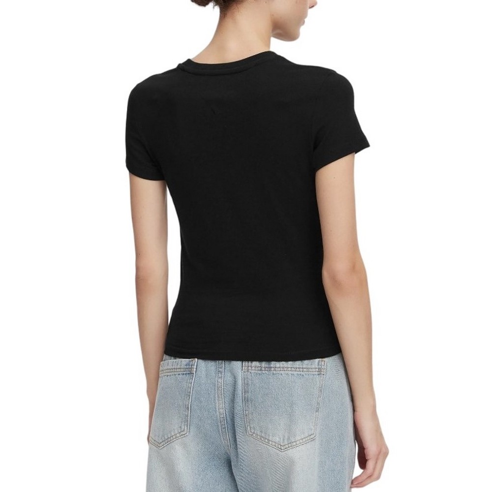 TOMMY JEANS SLIM ESS LOGO 1 EXT T-SHIRT ΜΠΛΟΥΖΑ ΓΥΝΑΙΚΕΙΑ BLACK