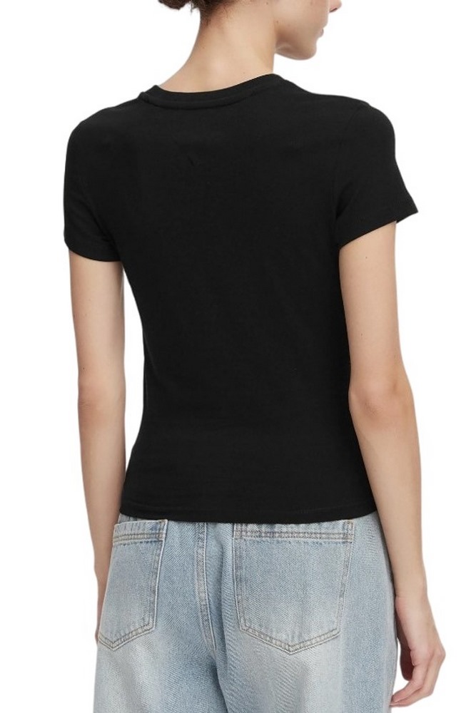 TOMMY JEANS SLIM ESS LOGO 1 EXT T-SHIRT ΜΠΛΟΥΖΑ ΓΥΝΑΙΚΕΙΑ BLACK