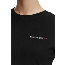 TOMMY JEANS SLIM ESS LOGO 1 EXT T-SHIRT ΜΠΛΟΥΖΑ ΓΥΝΑΙΚΕΙΑ BLACK