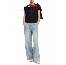 TOMMY JEANS SLIM ESS LOGO 1 EXT T-SHIRT ΜΠΛΟΥΖΑ ΓΥΝΑΙΚΕΙΑ BLACK