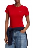 TOMMY JEANS SLIM ESS LOGO 1 EXT T-SHIRT ΜΠΛΟΥΖΑ ΓΥΝΑΙΚΕΙΑ RED