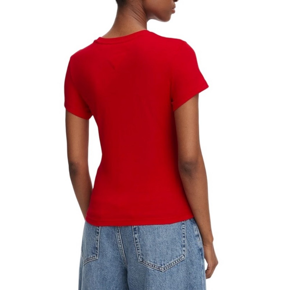 TOMMY JEANS SLIM ESS LOGO 1 EXT T-SHIRT ΜΠΛΟΥΖΑ ΓΥΝΑΙΚΕΙΑ RED