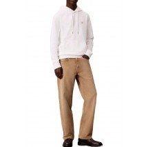 CALVIN KLEIN JEANS 350TERRY WVN LBL HOODIE ΜΠΛΟΥΖΑ ΦΟΥΤΕΡ ΑΝΔΡΙΚΗ BRIGHT WHITE
