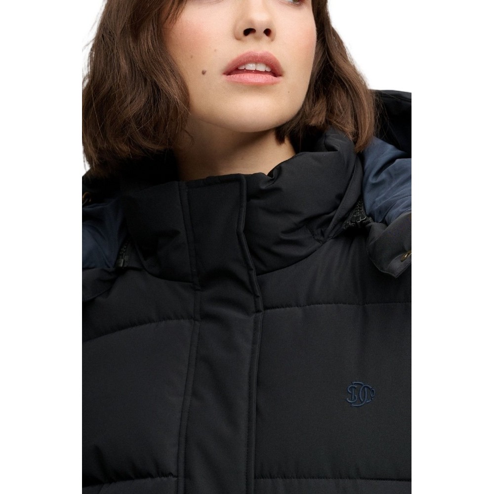 SUPERDRY PREMIUM HOOD PUFFER JKT ΜΠΟΥΦΑΝ ΓΥΝΑΙΚΕΙΟ BLACK