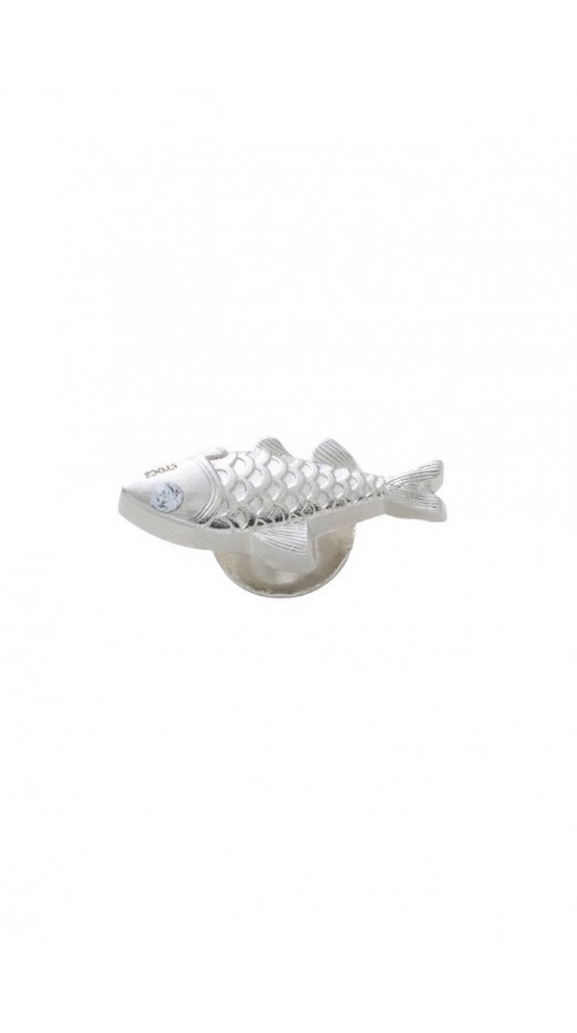 CROCS SILVER ALLOY FISH JIBBITZ CHARMS ΑΞΕΣΟΥΑΡ ΓΥΝΑΙΚΕΙΟ SILVER