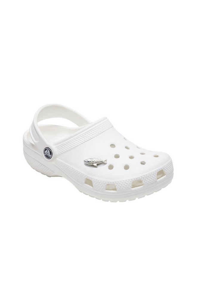 CROCS SILVER ALLOY FISH JIBBITZ CHARMS ΑΞΕΣΟΥΑΡ ΓΥΝΑΙΚΕΙΟ SILVER