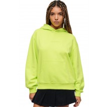 SUPERDRY D3 SDCD MICRO LOGO EMB LOOSE HOOD ΜΠΛΟΥΖΑ ΦΟΥΤΕΡ ΓΥΝΑΙΚΕΙΑ LIME