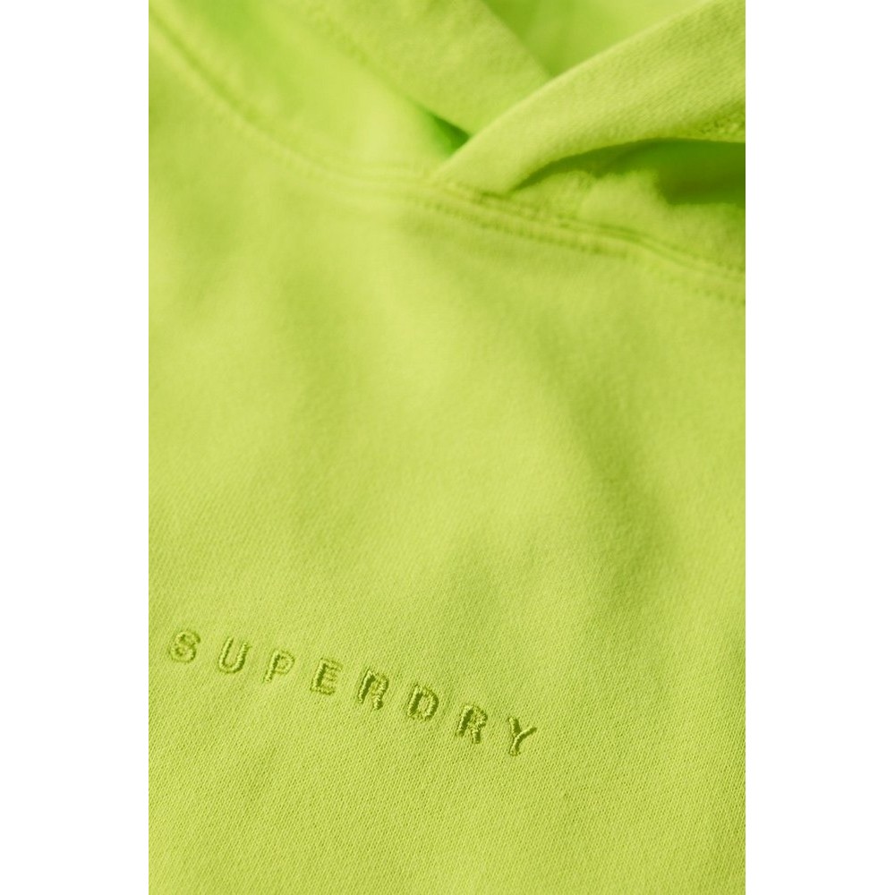 SUPERDRY D3 SDCD MICRO LOGO EMB LOOSE HOOD ΜΠΛΟΥΖΑ ΦΟΥΤΕΡ ΓΥΝΑΙΚΕΙΑ LIME