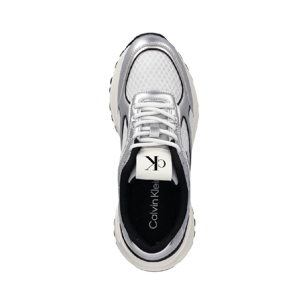 CALVIN KLEIN HIKE RUNNER LACE UP MESH MIX MET ΠΑΠΟΥΤΣΙ ΓΥΝΑΙΚΕΙΟ BLACK/SILVER