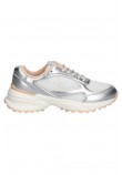 CALVIN KLEIN HIKE RUNNER LACE UP MESH MIX MET ΠΑΠΟΥΤΣΙ ΓΥΝΑΙΚΕΙΟ SILVER