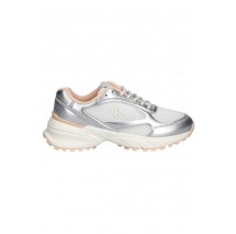 CALVIN KLEIN HIKE RUNNER LACE UP MESH MIX MET ΠΑΠΟΥΤΣΙ ΓΥΝΑΙΚΕΙΟ SILVER