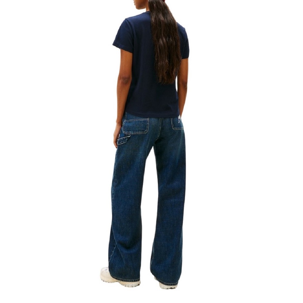 TOMMY JEANS REG ESSENTIAL LOGO 2 TEE T-SHIRT  ΜΠΛΟΥΖΑ ΓΥΝΑΙΚΕΙΑ DARK NAVY