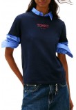 TOMMY JEANS REG ESSENTIAL LOGO 2 TEE T-SHIRT  ΜΠΛΟΥΖΑ ΓΥΝΑΙΚΕΙΑ DARK NAVY