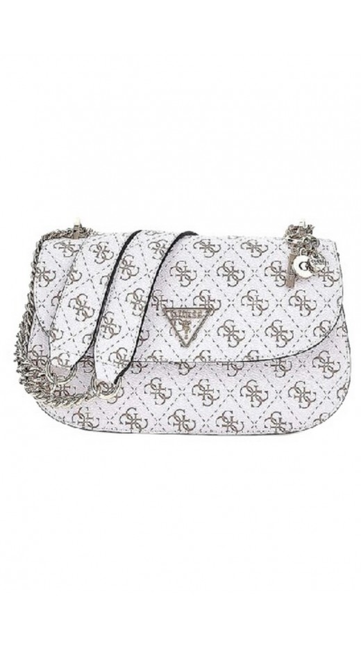 GUESS ECO ERICA CNVRTBLE XBODY FLAP ΤΣΑΝΤΑ ΓΥΝΑΙΚΕΙΑ CREAMY WHITE