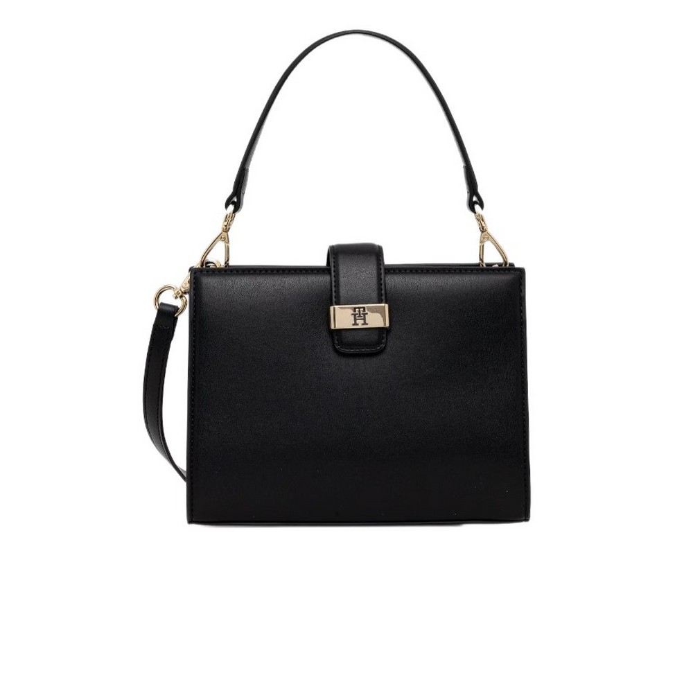 TOMMY HILFIGER  HERITAGE MINI SATCHEL ΤΣΑΝΤΑ ΓΥΝΑΙΚΕΙΑ BLACK