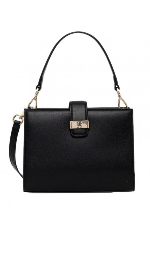 TOMMY HILFIGER  HERITAGE MINI SATCHEL ΤΣΑΝΤΑ ΓΥΝΑΙΚΕΙΑ BLACK