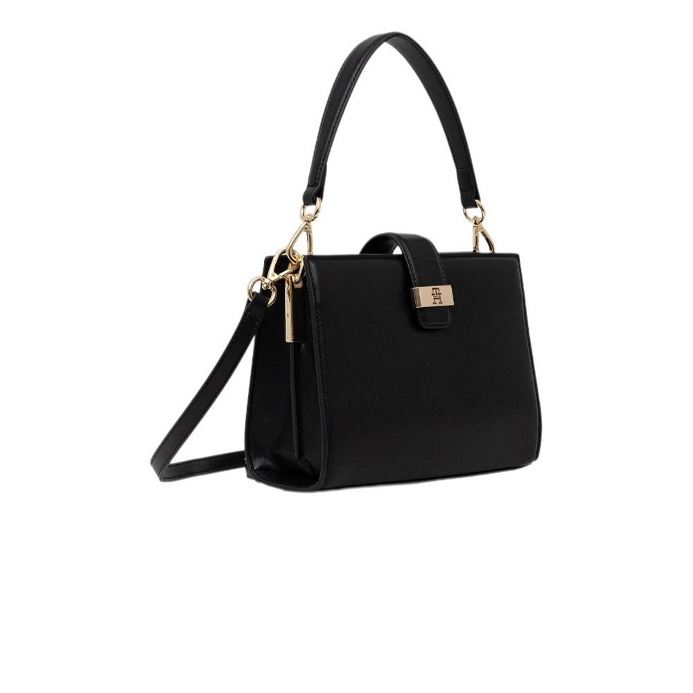 TOMMY HILFIGER  HERITAGE MINI SATCHEL ΤΣΑΝΤΑ ΓΥΝΑΙΚΕΙΑ BLACK