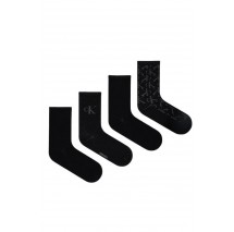 CALVIN KLEIN  WOMEN SOCK 4P HOLIDAY PACK AOP ΚΑΛΤΣΕΣ ΓΥΝΑΙΚΕΙΕΣ BLACK