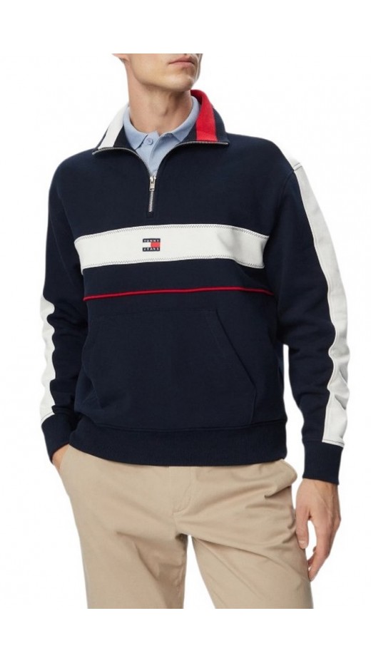 TOMMY JEANS RLX CBLOCK QZ ΦΟΥΤΕΡ ΜΠΛΟΥΖΑ ΑΝΔΡΙΚΗ NAVY