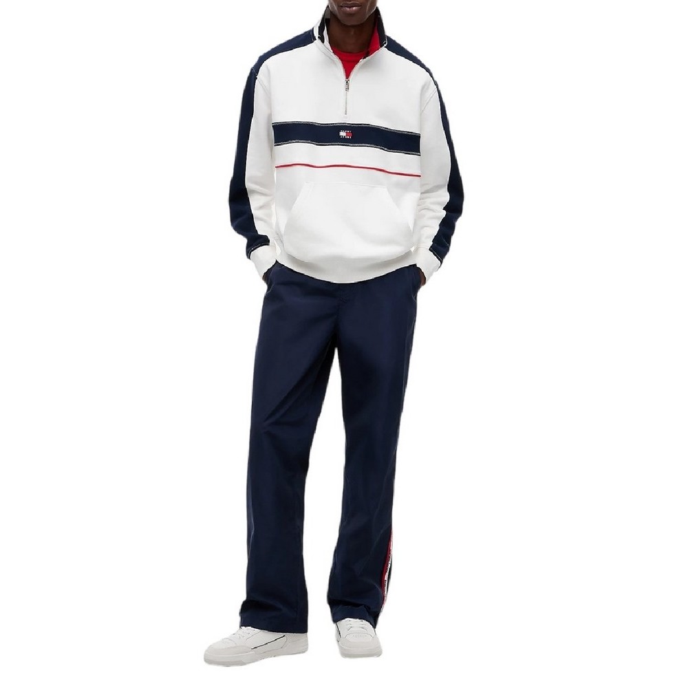 TOMMY JEANS RLX CBLOCK QZ ΦΟΥΤΕΡ ΜΠΛΟΥΖΑ ΑΝΔΡΙΚΗ ECRU
