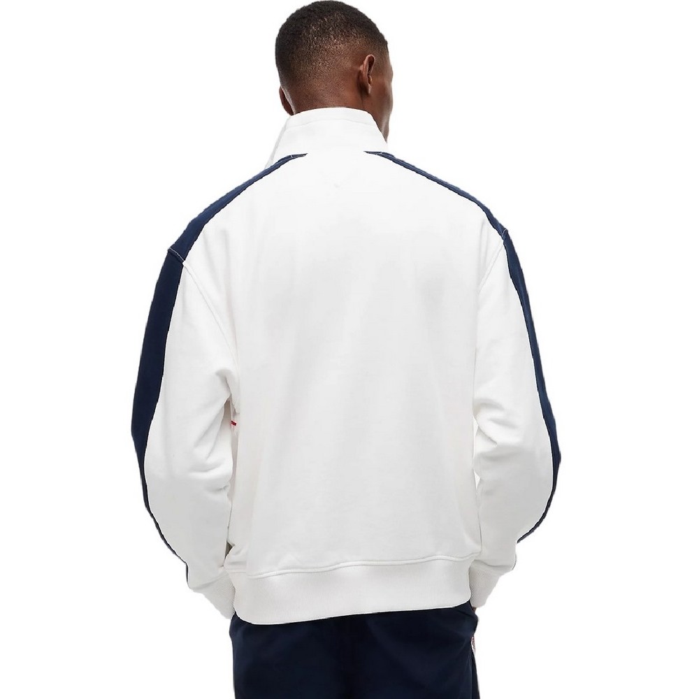 TOMMY JEANS RLX CBLOCK QZ ΦΟΥΤΕΡ ΜΠΛΟΥΖΑ ΑΝΔΡΙΚΗ ECRU
