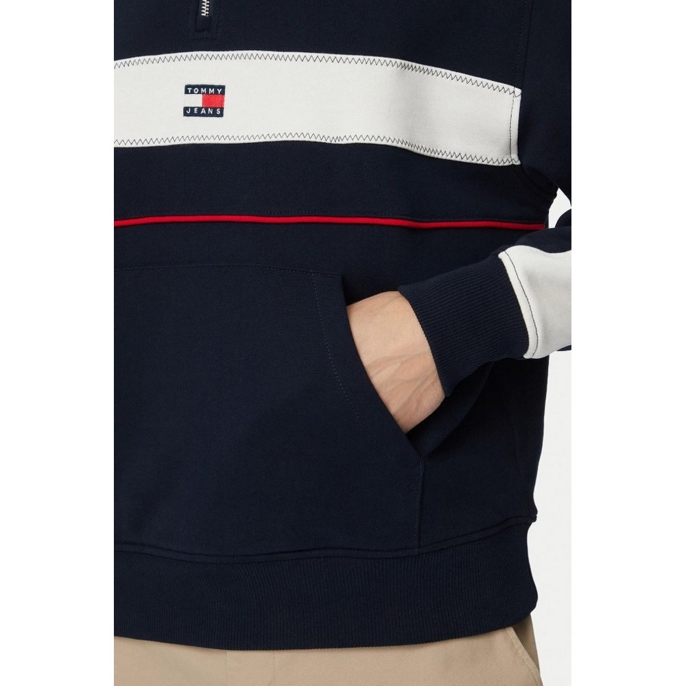TOMMY JEANS RLX CBLOCK QZ ΦΟΥΤΕΡ ΜΠΛΟΥΖΑ ΑΝΔΡΙΚΗ NAVY
