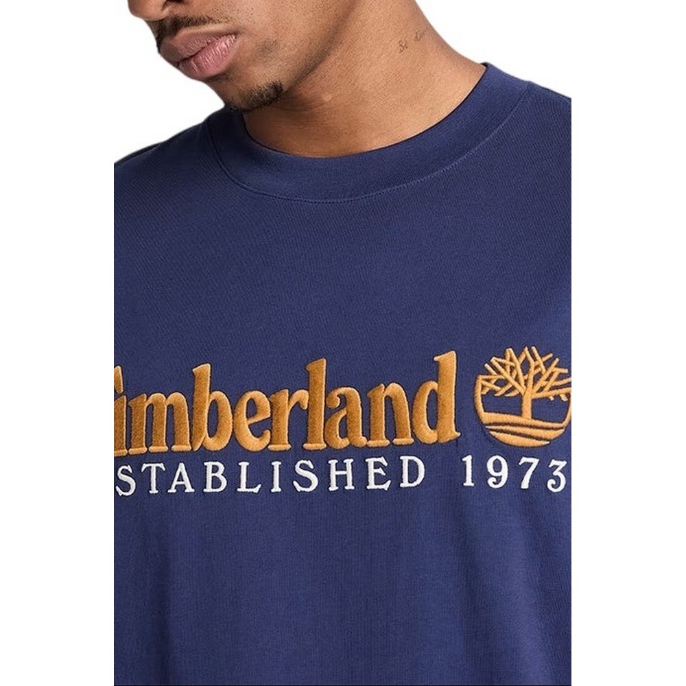 TIMBERLAND 1973 EMBROIDERE T-SHIRT ΜΠΛΟΥΖΑ ΑΝΔΡΙΚΗ DARK BLUE