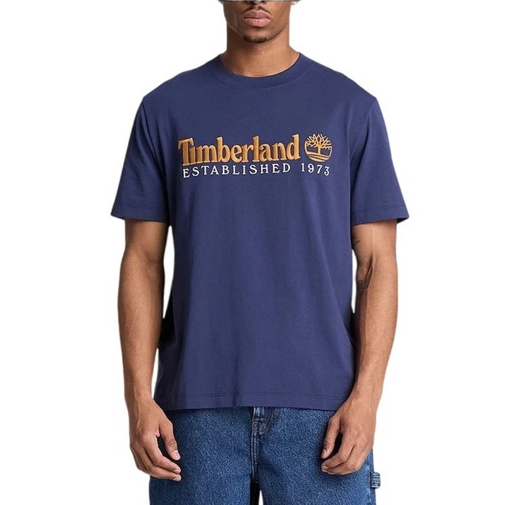 TIMBERLAND 1973 EMBROIDERE T-SHIRT ΜΠΛΟΥΖΑ ΑΝΔΡΙΚΗ DARK BLUE