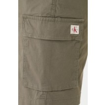 CALVIN KLEIN JEANS 9" COTTON PULL ON CARGO SHORT ΒΕΡΜΟΥΔΑ ΑΝΔΡΙΚΗ MILITARY GREEN
