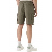 CALVIN KLEIN JEANS 9" COTTON PULL ON CARGO SHORT ΒΕΡΜΟΥΔΑ ΑΝΔΡΙΚΗ MILITARY GREEN