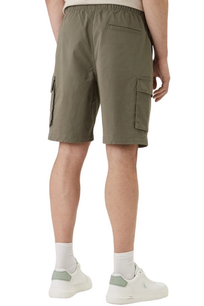 CALVIN KLEIN JEANS 9" COTTON PULL ON CARGO SHORT ΒΕΡΜΟΥΔΑ ΑΝΔΡΙΚΗ MILITARY GREEN