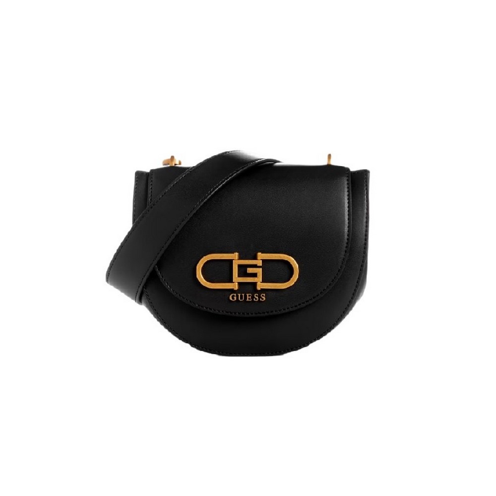 GUESS FLEET MINI SADDLE CR ΤΣΑΝΤΑ ΓΥΝΑΙΚΕΙΑ BLACK