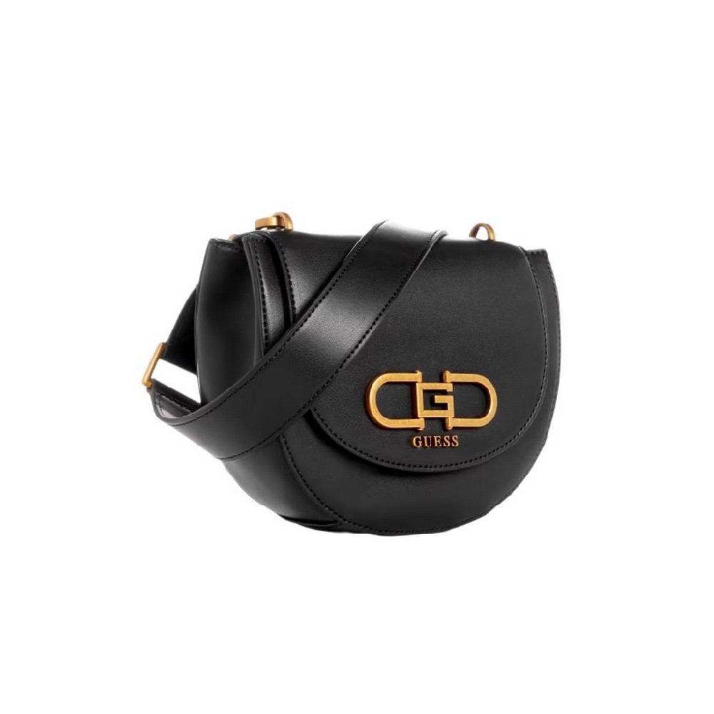 GUESS FLEET MINI SADDLE CR ΤΣΑΝΤΑ ΓΥΝΑΙΚΕΙΑ BLACK