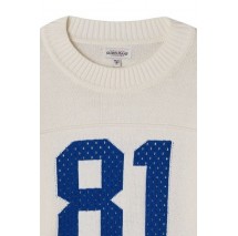 GUESS JEANS  LS CN CROP 81 SWTR  ΜΠΛΟΥΖΑ ΠΛΕΚΤΗ ΓΥΝΑΙΚΕΙΑ OFF WHITE