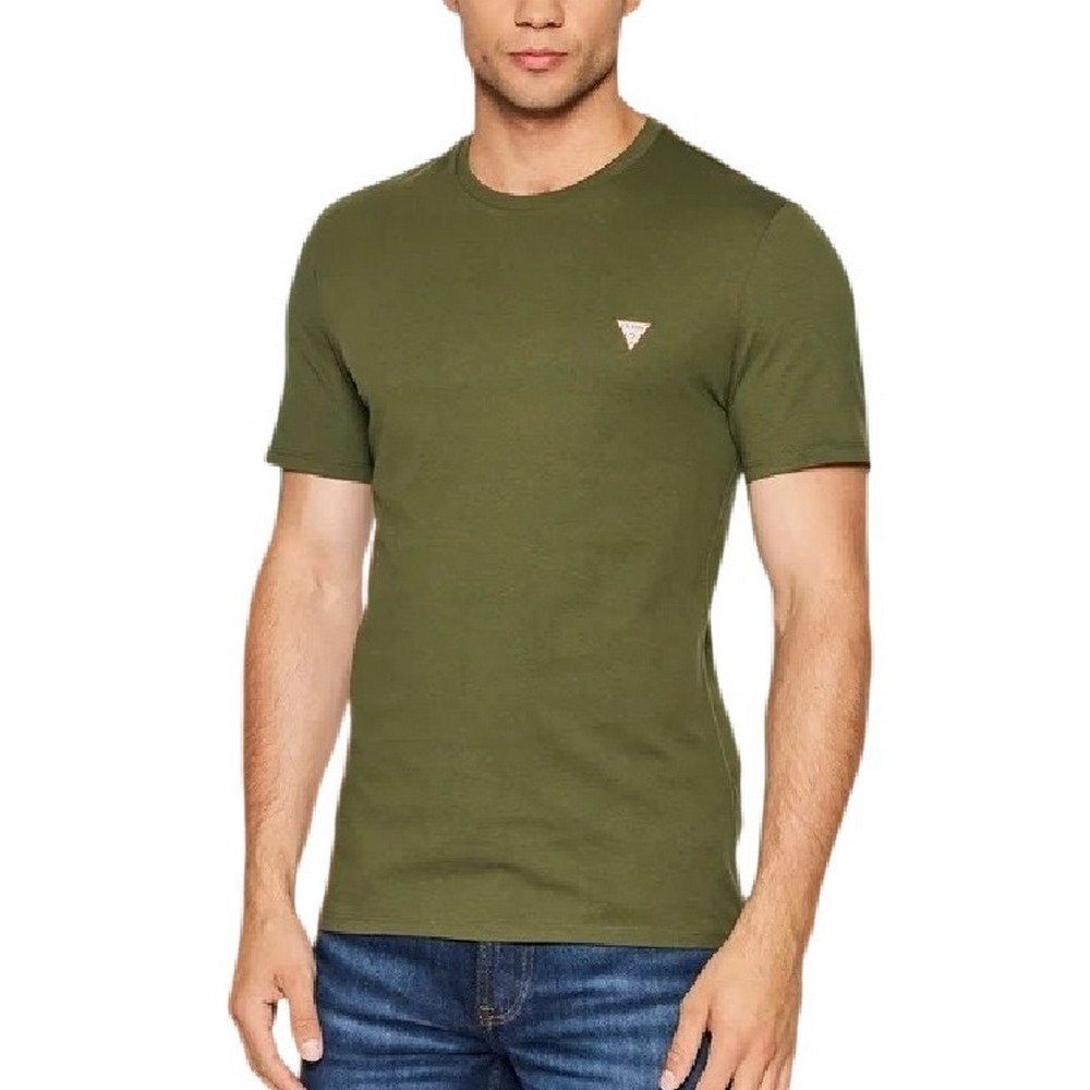 GUESS CN SS CORE TEE T-SHIRT  ΑΝΔΡΙΚΟ DARK GREEN