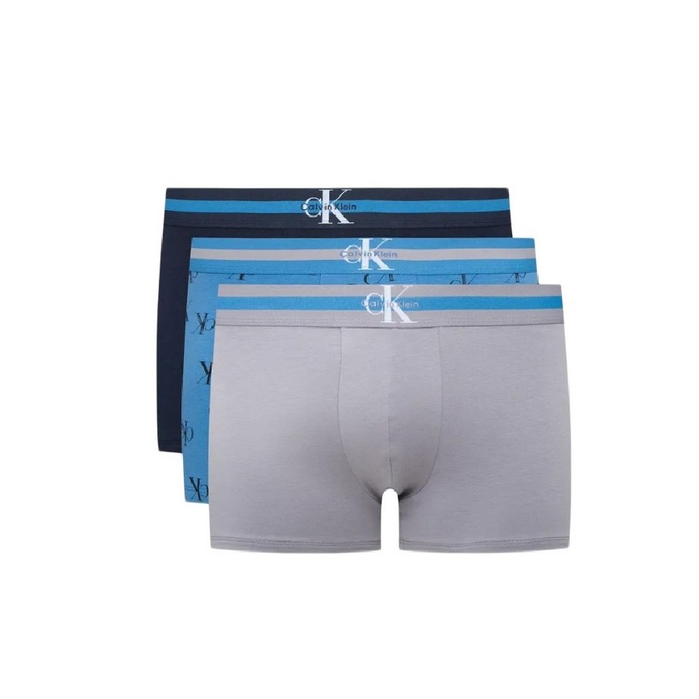 CALVIN KLEIN TRUNK 3PK ΕΣΩΡΟΥΧΟ ΑΝΔΡΙΚΟ BLUE GREY