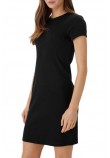 CALVIN KLEIN JEANS MONOLOGO BABY RIB MINI DRESS ΦΟΡΕΜΑ ΓΥΝΑΙΚΕΙΟ BLACK