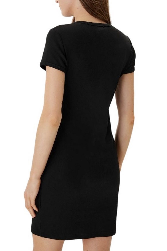 CALVIN KLEIN JEANS MONOLOGO BABY RIB MINI DRESS ΦΟΡΕΜΑ ΓΥΝΑΙΚΕΙΟ BLACK