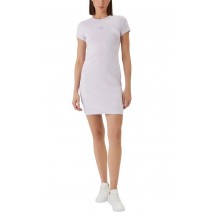 CALVIN KLEIN JEANS MONOLOGO BABY RIB MINI DRESS ΦΟΡΕΜΑ ΓΥΝΑΙΚΕΙΟ PURPLE