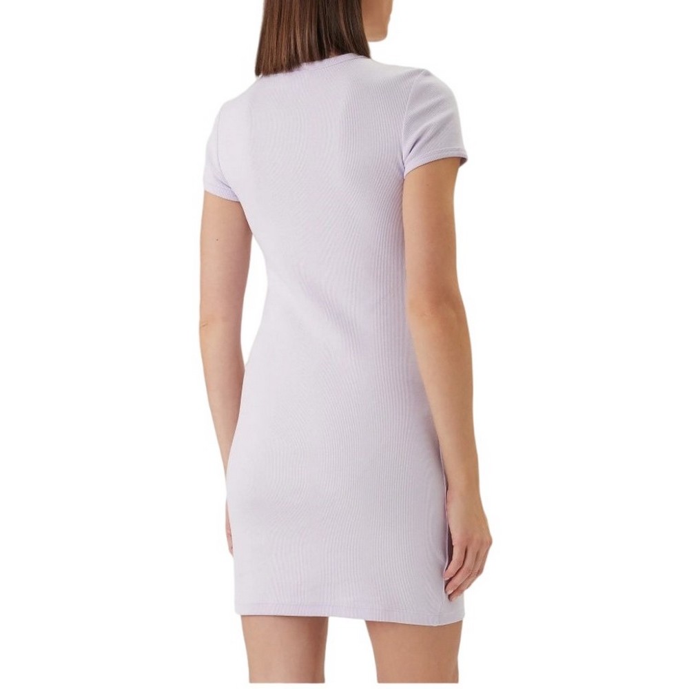 CALVIN KLEIN JEANS MONOLOGO BABY RIB MINI DRESS ΦΟΡΕΜΑ ΓΥΝΑΙΚΕΙΟ PURPLE