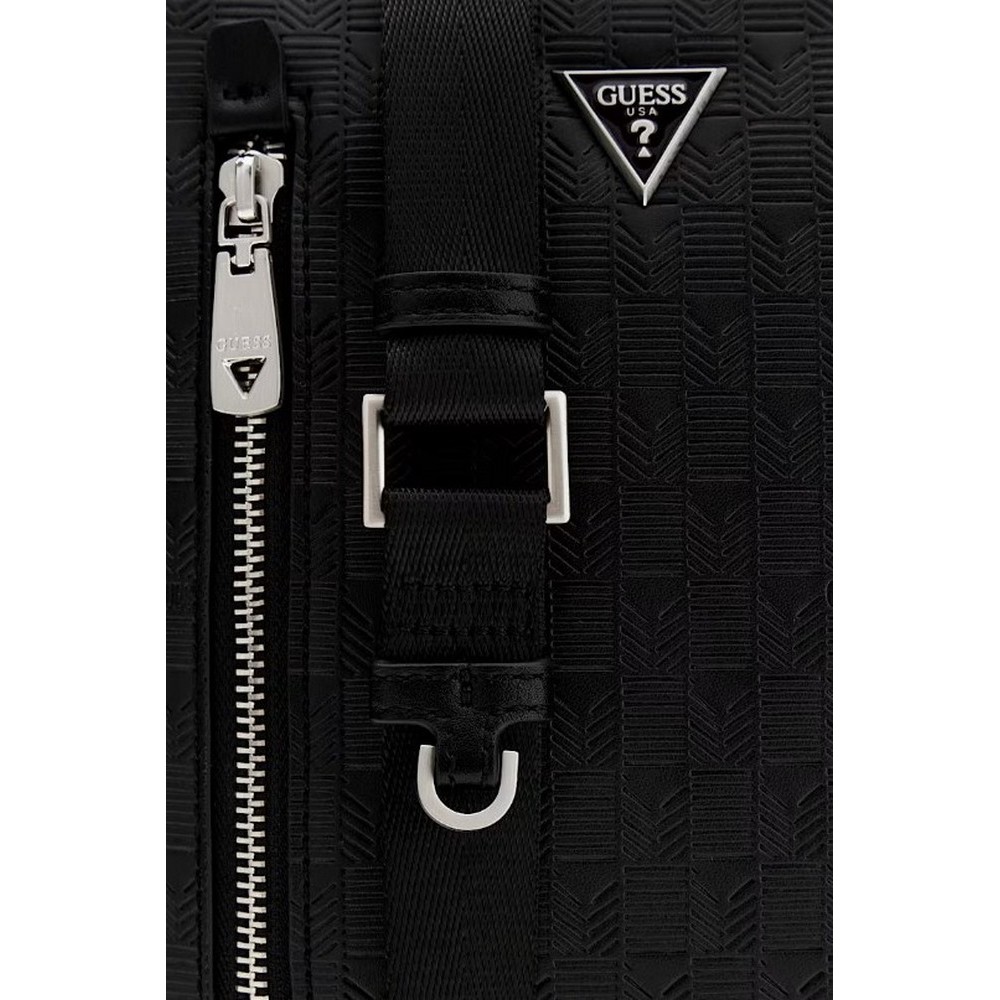 GUESS TORINO DBL ZIP XBODY W VTL ZIP ΤΣΑΝΤΑ ΑΝΔΡΙΚΗ BLACK