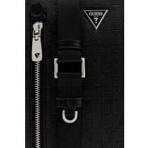 GUESS TORINO DBL ZIP XBODY W VTL ZIP ΤΣΑΝΤΑ ΑΝΔΡΙΚΗ BLACK