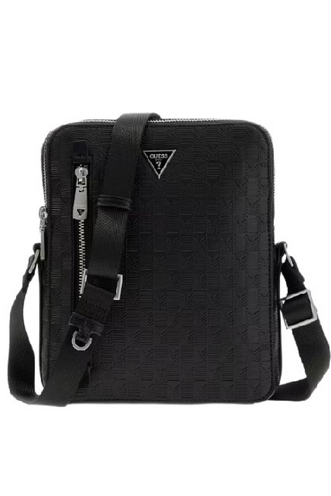 GUESS TORINO DBL ZIP XBODY W VTL ZIP ΤΣΑΝΤΑ ΑΝΔΡΙΚΗ BLACK