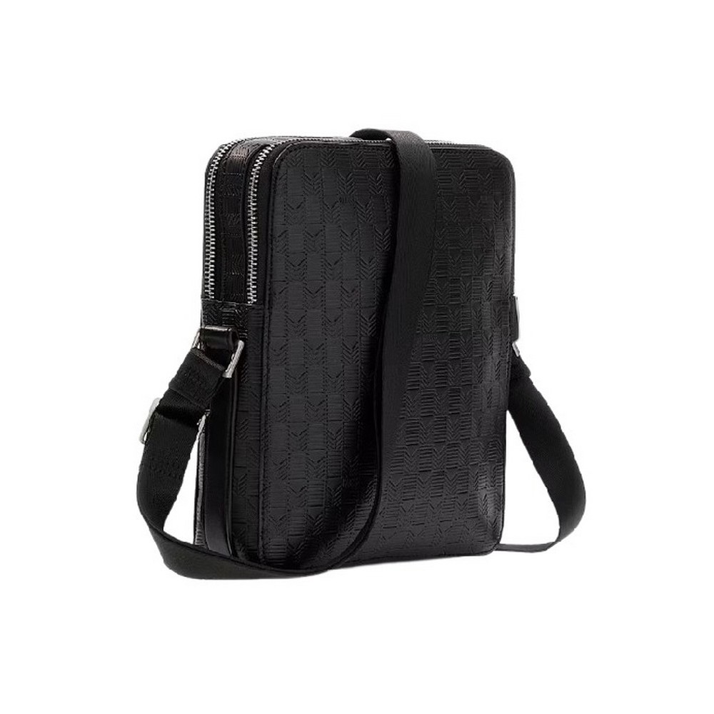 GUESS TORINO DBL ZIP XBODY W VTL ZIP ΤΣΑΝΤΑ ΑΝΔΡΙΚΗ BLACK