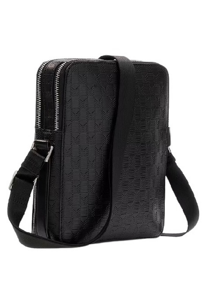 GUESS TORINO DBL ZIP XBODY W VTL ZIP ΤΣΑΝΤΑ ΑΝΔΡΙΚΗ BLACK