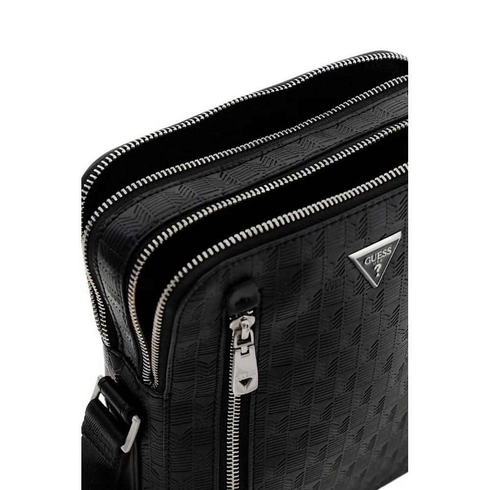 GUESS TORINO DBL ZIP XBODY W VTL ZIP ΤΣΑΝΤΑ ΑΝΔΡΙΚΗ BLACK