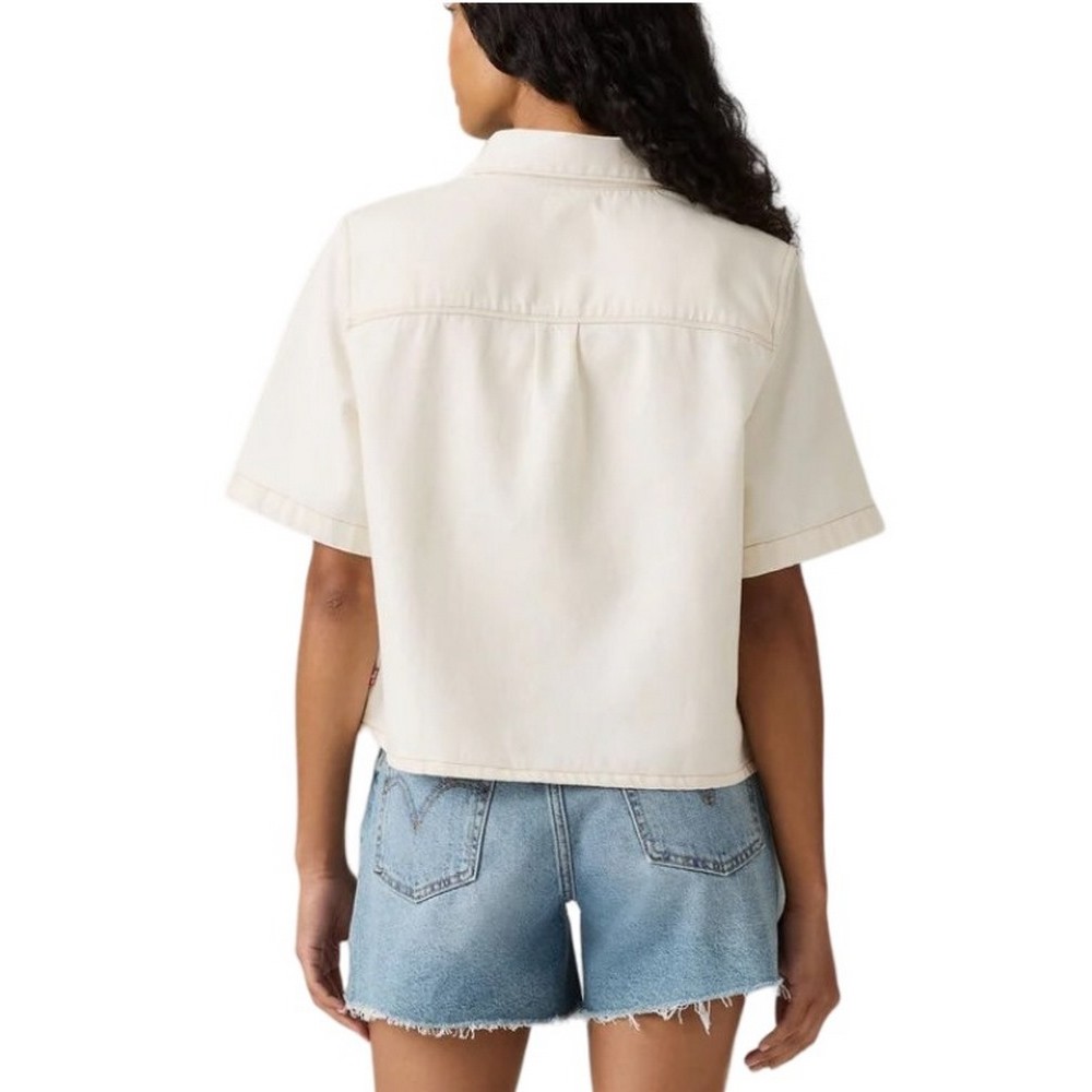 LEVIS LOGAN SS DENIM SHIRT ΤΖΙΝ ΠΟΥΚΑΜΙΣΟ ΓΥΝΑΙΚΕΙΟ OFF WHITE