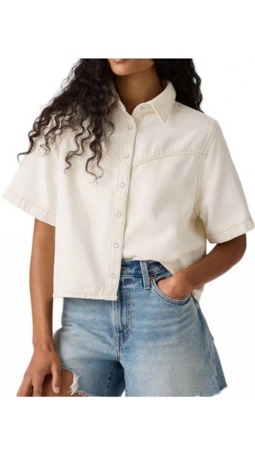LEVIS LOGAN SS DENIM SHIRT ΤΖΙΝ ΠΟΥΚΑΜΙΣΟ ΓΥΝΑΙΚΕΙΟ OFF WHITE