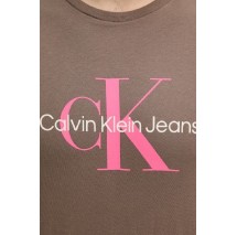 CALVIN KLEIN JEANS HERO MONOLOGO TEE T-SHIRT ΜΠΛΟΥΖΑ ΑΝΔΡΙΚΗ BROWN