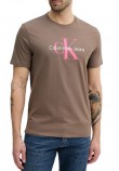 CALVIN KLEIN JEANS HERO MONOLOGO TEE T-SHIRT ΜΠΛΟΥΖΑ ΑΝΔΡΙΚΗ BROWN